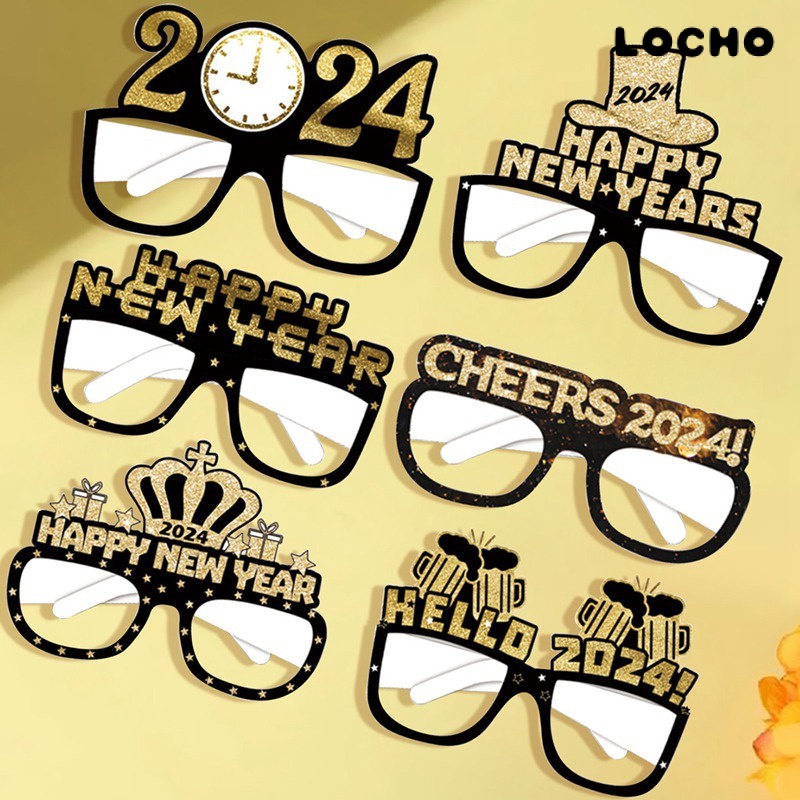 6pcs Set Happy New Year Paperglasses For Photoshot 2024 Theme Party   Sg 11134201 7rbkd Lpakb7s05g9xd0