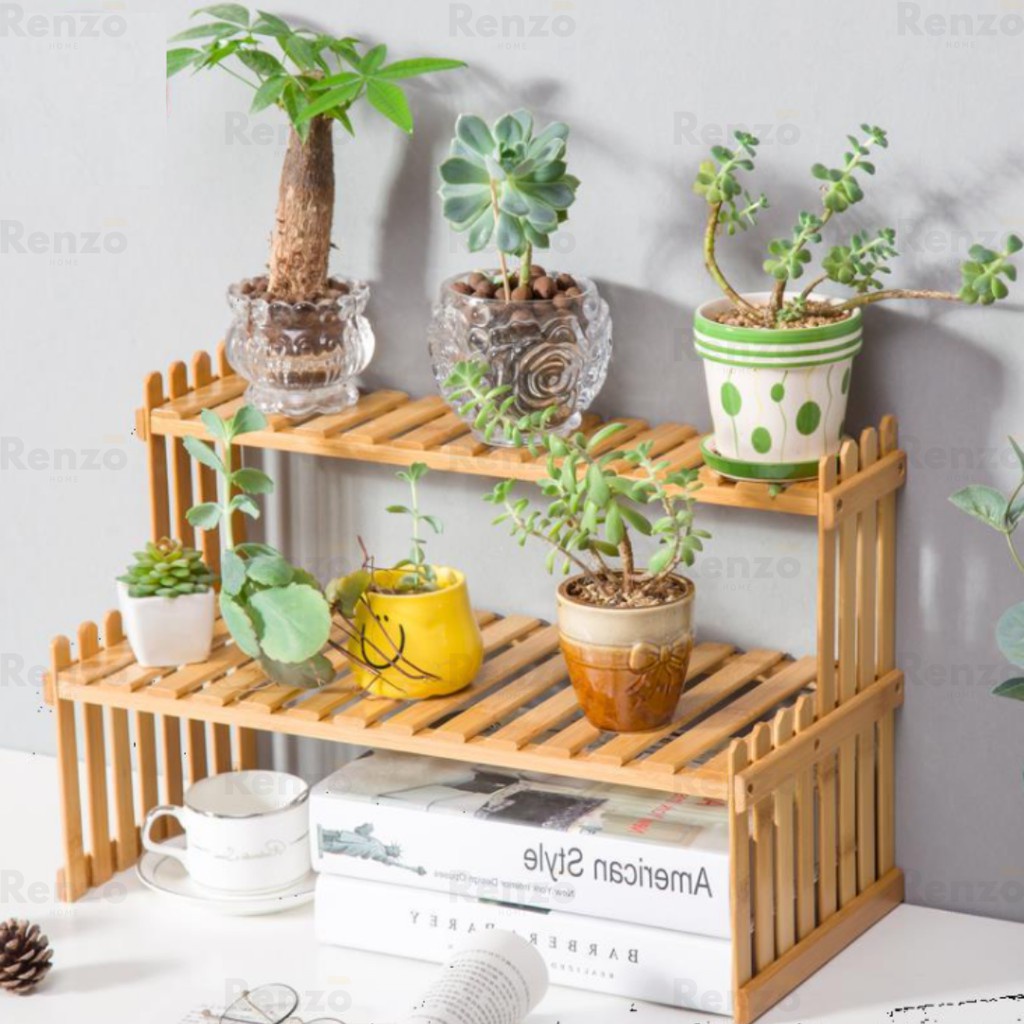 Office Desk Display Plant Rack Succulent Flower Pot Small Balcony Home ...