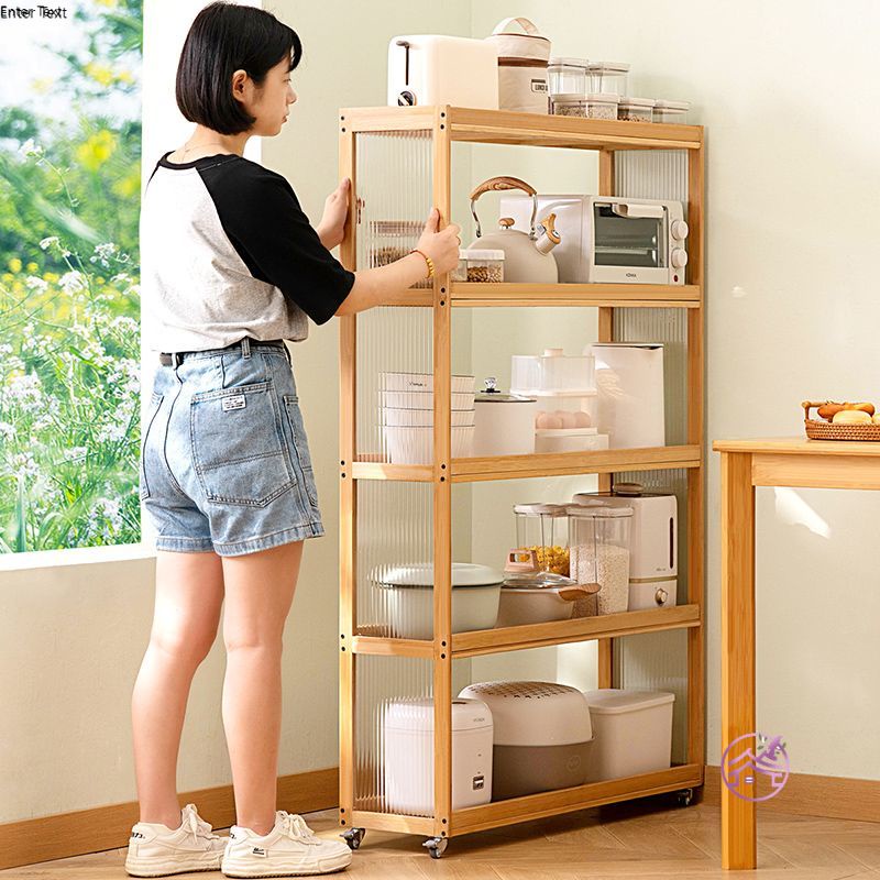 🍂Storage rack/movable kitchen storage rack/ floor to floor