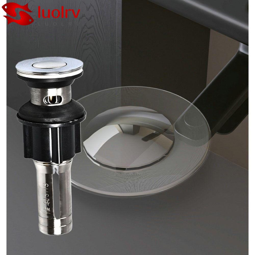 LUOLRV Shower Sink Filter, Wash Basin Press Bounce Popup Drain Filter
