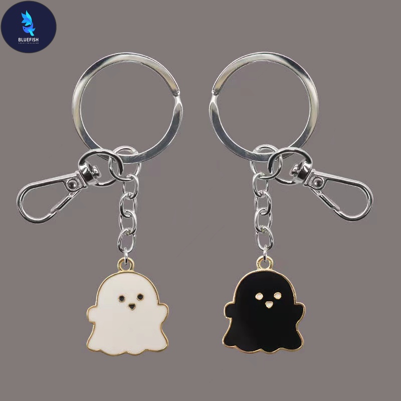 BF anime cute ghost couple keychain pair for bag pendant / comel mini ...