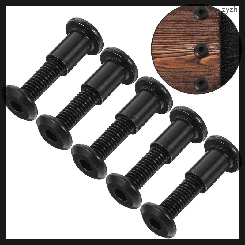 5 Sets Countersunk Belt Barrel Nuts Scrapbook Binding Screw Hex Rivet