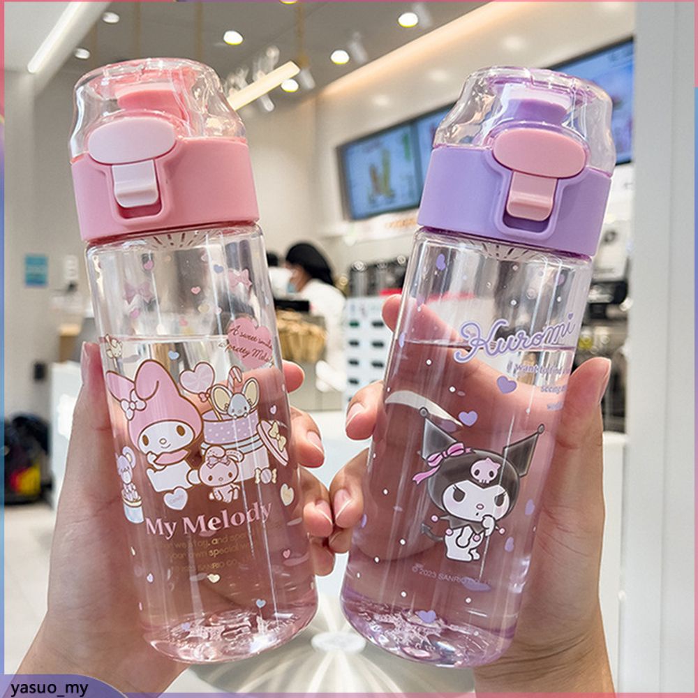 550ml Sanrio Cartoon Summer Sports Water Bottle Cawan Plastic Kawaii ...