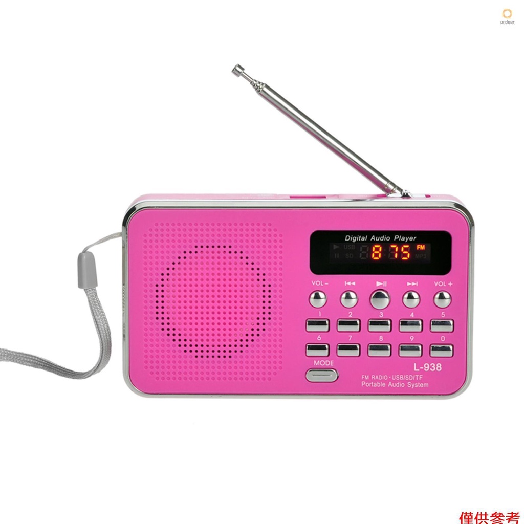 L938 Mini FM Radio Digital Portable 3W Stereo Speaker MP3 Audio Player