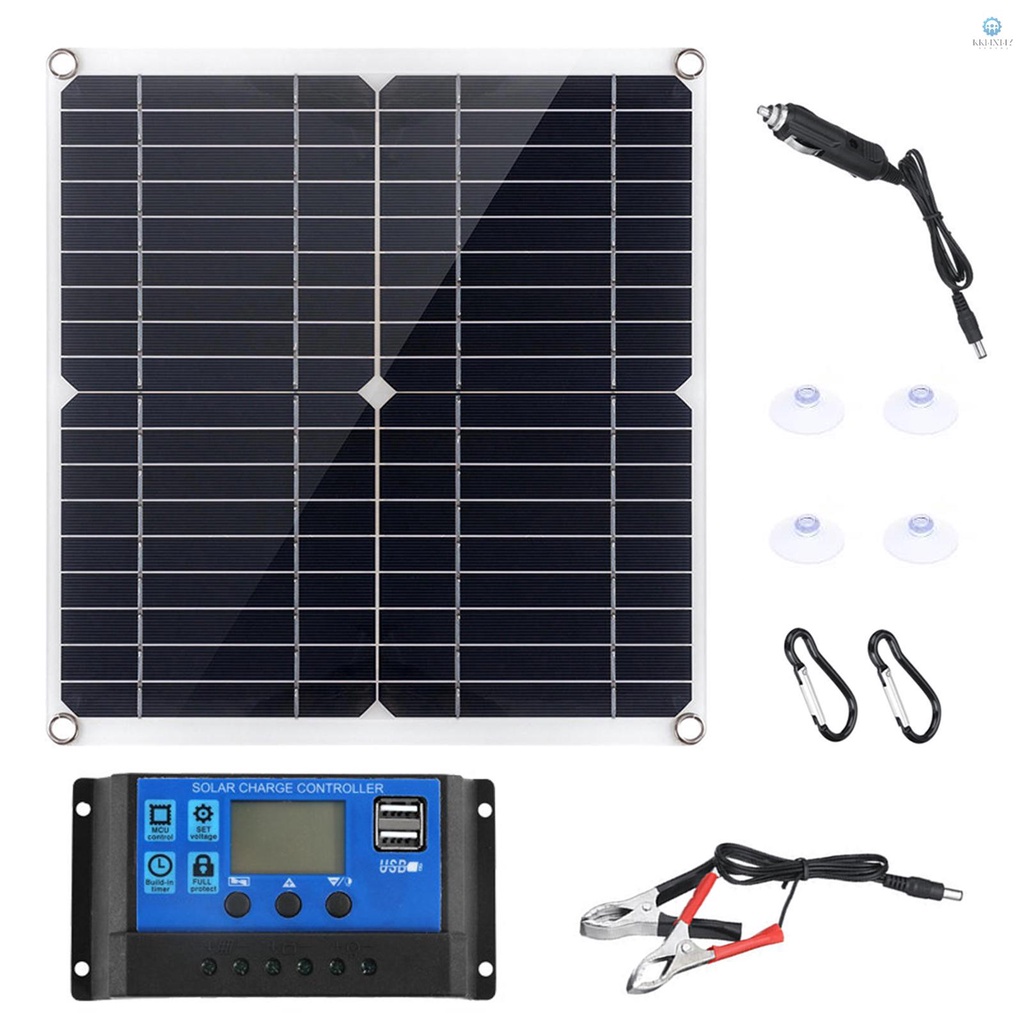 Flexible Solar Panels Kit 20W with 300W Controller 12V Power Supply USB ...