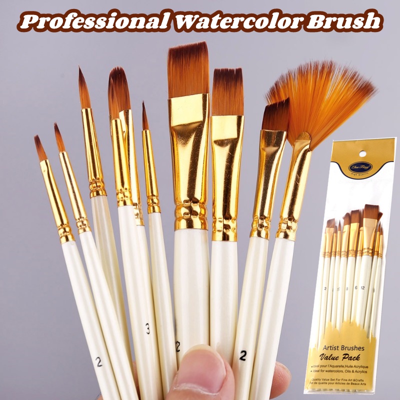 5pcs Angular Tip Paint Brushes Set Nylon Hair Wooden Handle Artists  Paintbrushes for Children Beginners for Painting Art Crafts - AliExpress