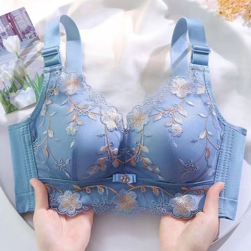 Bra Underwear Embroidered Lace Embroidered Ladies Underwear Push-up ...