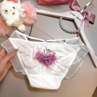 Women's Briefs The Japanese Lolita Girl Cute Triangle Panties Ice Silk Lace  Bag Hip Low Waist Colour Matching Pink Pack of 3 (Color : A, Size : Small)  : : Clothing, Shoes & Accessories