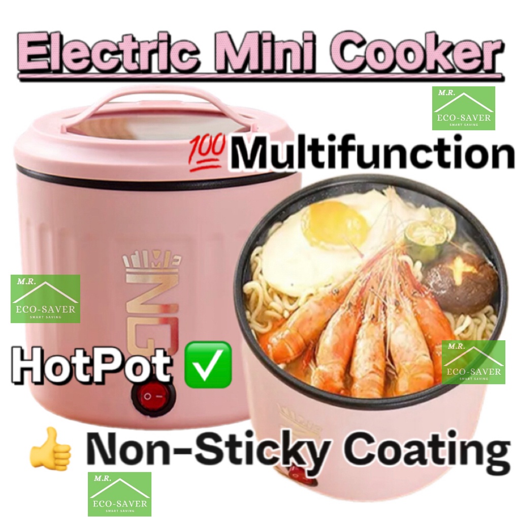 1.2L Multipurpose Electric Cooker Mini Small Non-Sticky Portable Hostel ...