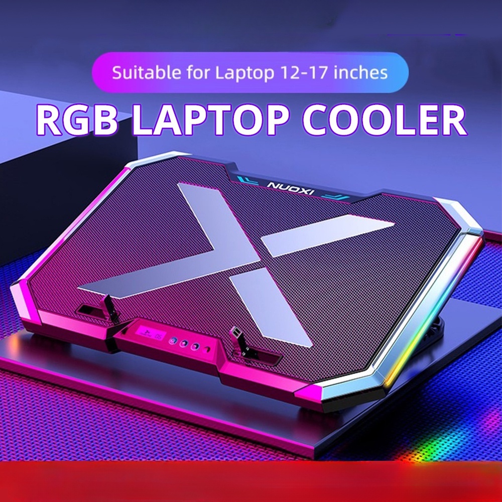 Gaming RGB Laptop Cooler Q8 USB Mute Adjustable Notebook Cooling Pad