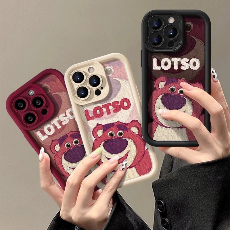 Cute Strawberry Bear Lotso Casing For OPPO Find X6 X5 X3 Pro A9 A5 A31 ...