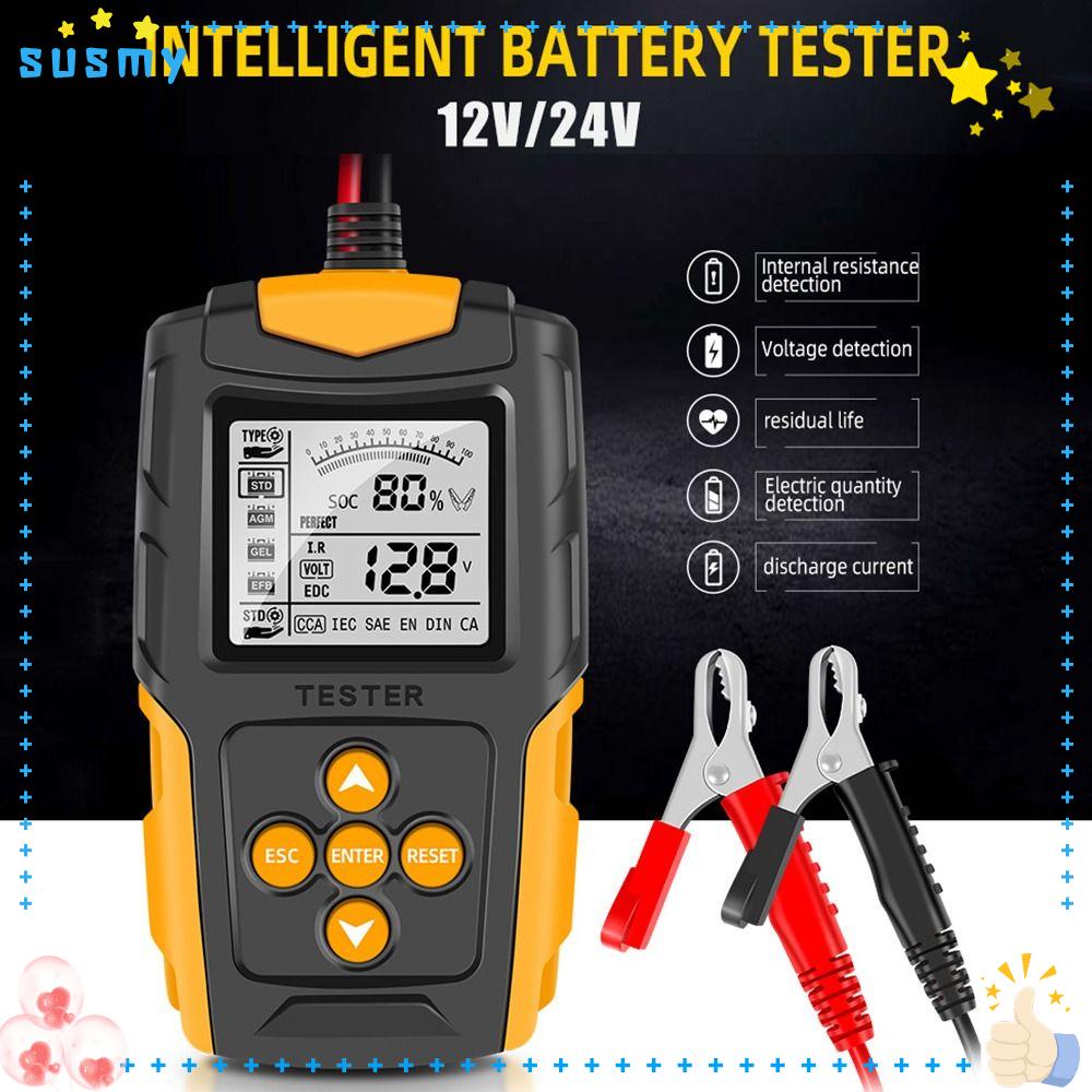 SUSMY Car Battery Tester Professional CCA IR SOH Measurement LCD Test