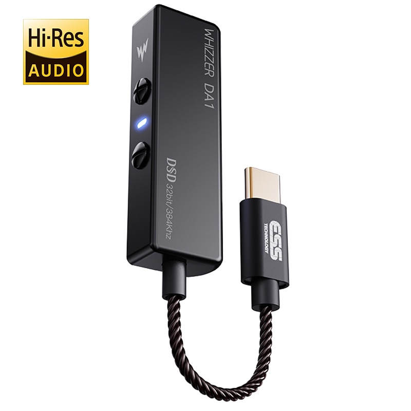 Whizzer DA1 Portable DAC USB C Amplifier, Mini USB C Dongle with Mic ...