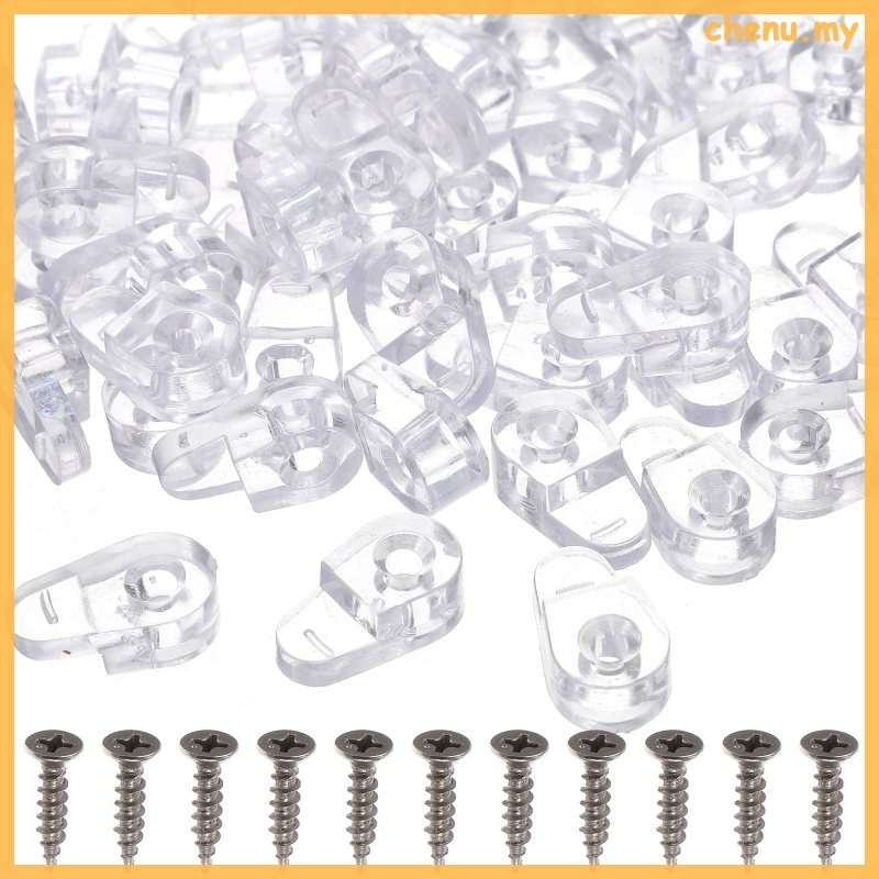 Glass Mirror Clip Fixing Clamps Metal Stand Mirrors Panel Retaining