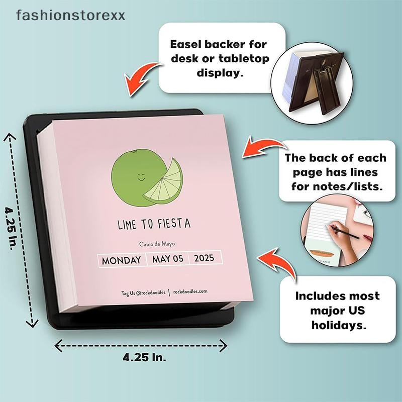 [fashion] 2025 A Pun A Day Desktop Calendar,Funny Calendar 2025 With ...
