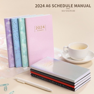 2024 A6 Agenda Book Mini Portable Diary Weekly Planner Notebooks To Do List  English Notepad With Calendar School Office Supplies - AliExpress