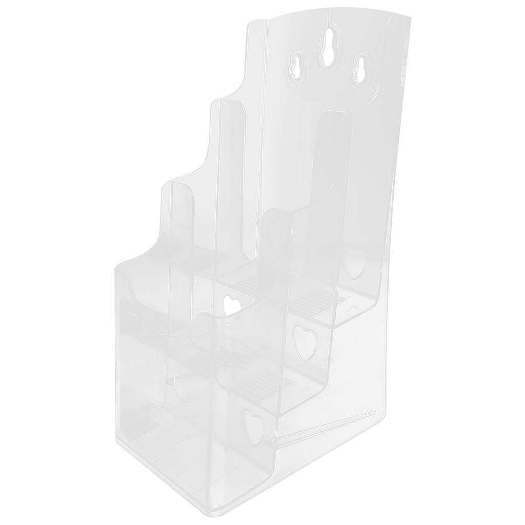 laird Folding Rack Tabletop File Acrylic Brochure Holder Display Stand