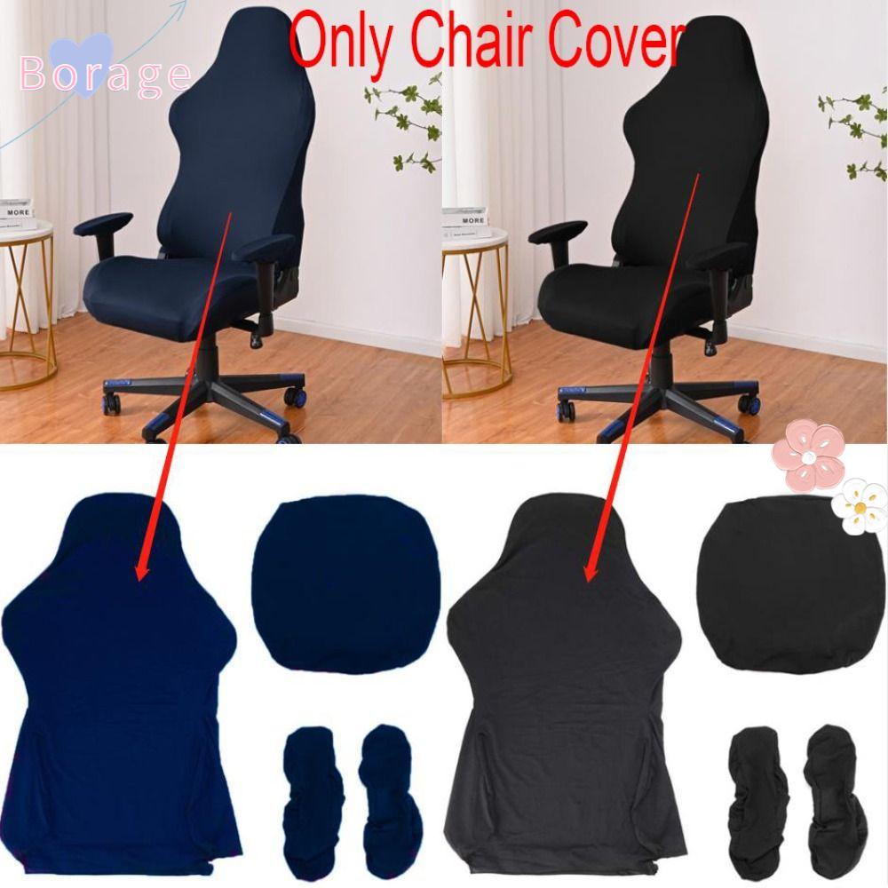 WOMACO Gaming Chair Slipcover Stretch Seat Chair Cover For Leather Computer Reclining Racing Ruffled Gamer Chair Protector (Blue, One-size)