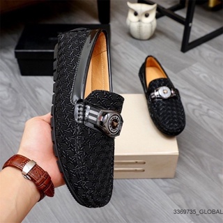 SUPER SALE Gucci Leather Formal Busess Leather Men Shoes Brand Kasut lelaki  Slip-on Lazy Man's Leather Men Shoes with Cowhide Layer