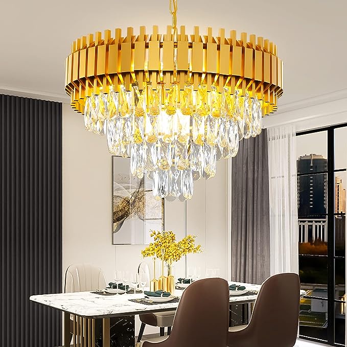 Luxury Crystal Chandelier Lampu Siling LED Kristal Ceiling Light ...