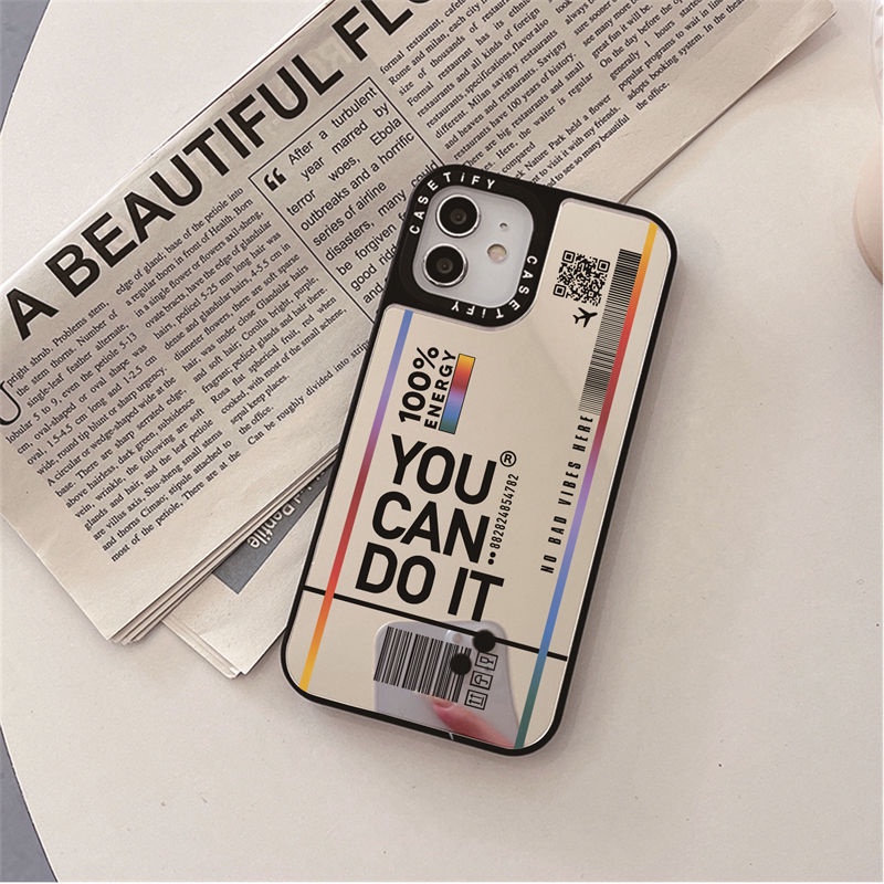CASETiFY X You Can Do It PC Sliver Black Mirror Hard iPhone Case For