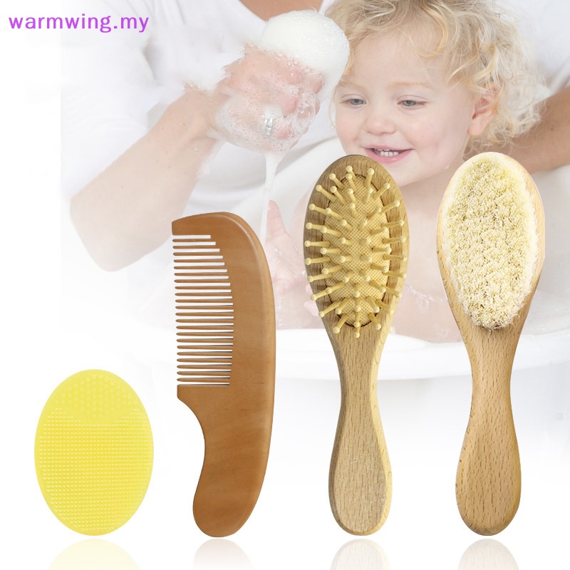 Warmwing Baby Hair Brush Children Small Comb Natural Soft Bristles