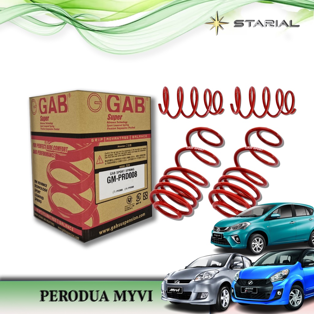 GAB SPORT COIL SPRINGS / PERODUA MYVI OLD, LAGI BEST, D20N / SP SERIES ...