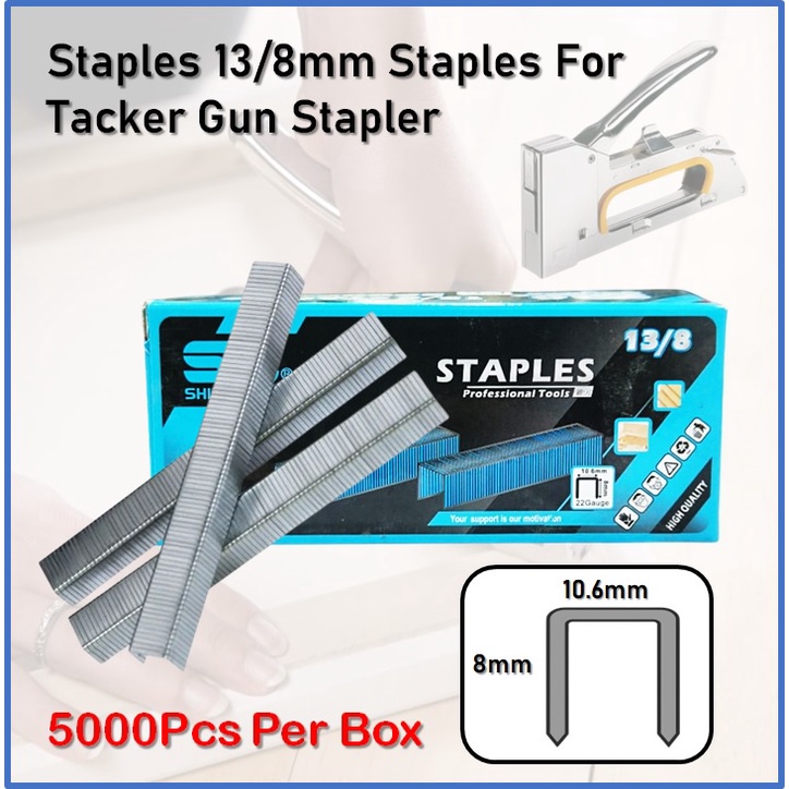Staples 22 Gauge 13/8mm ( 5000Pcs Per Box ) For Tacker Gun Stapler ...