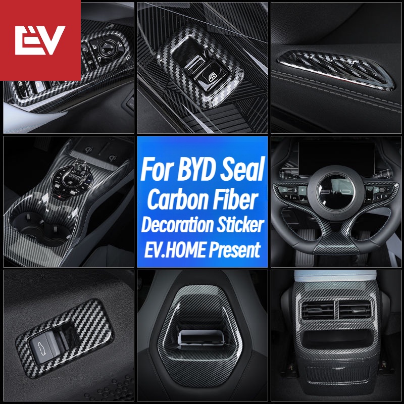 For BYD Seal Carbon Fiber Pattern Decoration Stickers Series | Shopee ...