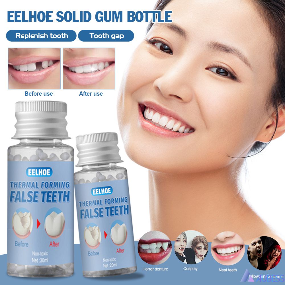 Temporary Solid Glue Resin Hard Denture Glue Temporary Teeth Repair Kit ...