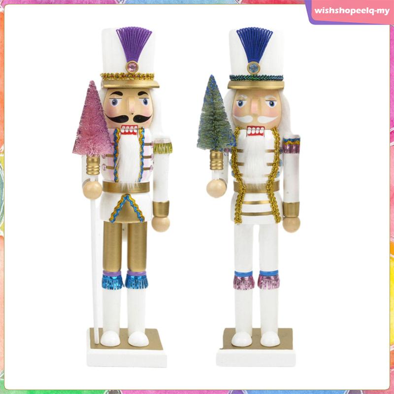 2x Christmas Wooden Nutcracker Nutcracker Ornament
