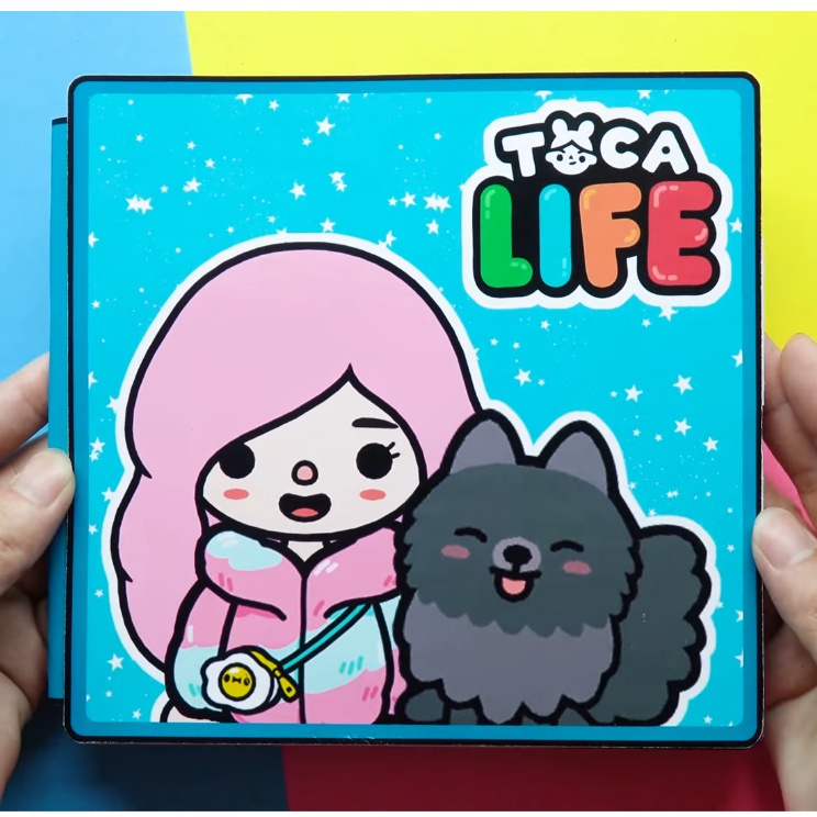 Handcrafted toy paper Doll House of princess tocaboca smart peeling