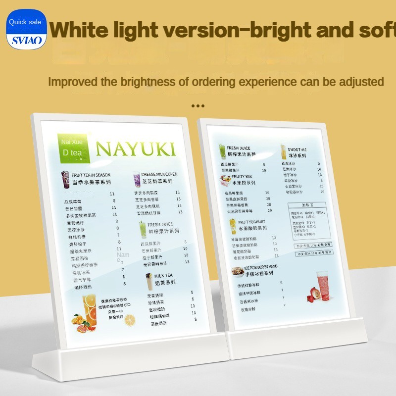 LED Milk tea shop luminous menu display board LED light box billboard ...