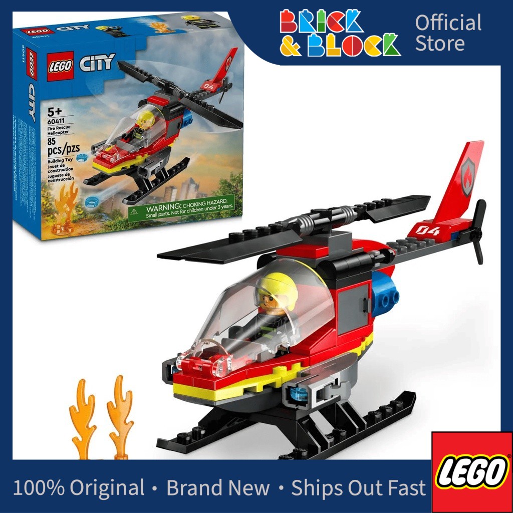 LEGO 60411 Fire Rescue Helicopter LEGO City Shopee Malaysia