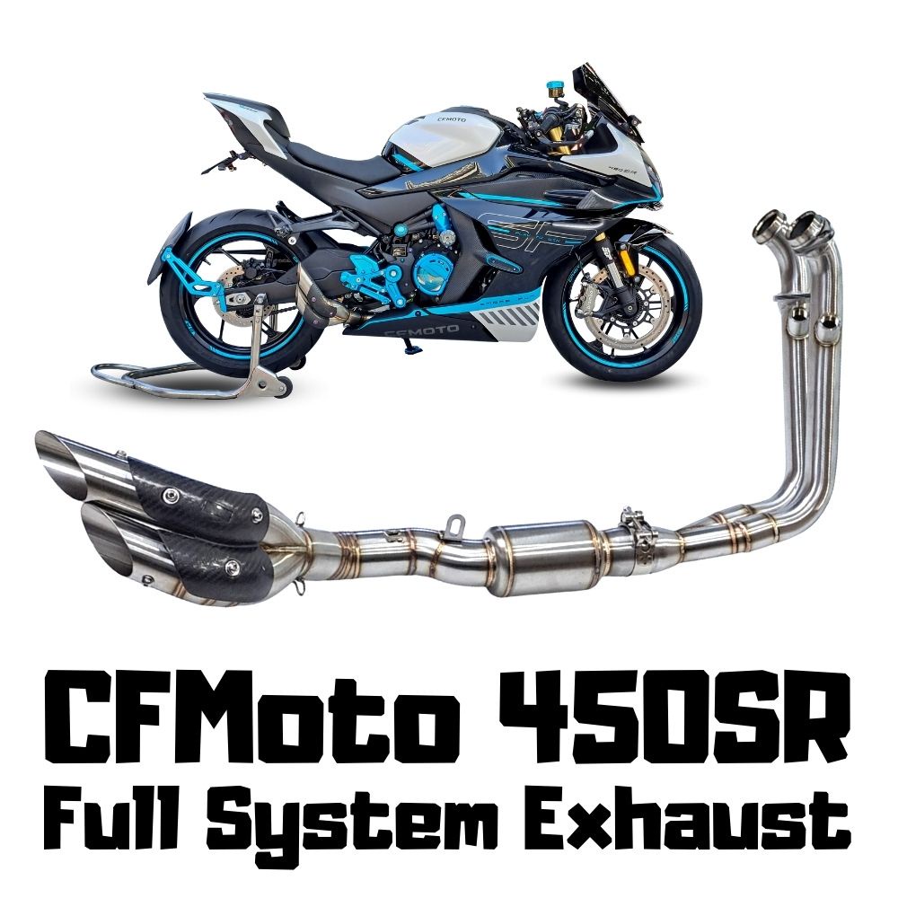 CFMoto 450SR Full System Exhaust Stainless Steel Shopee Malaysia