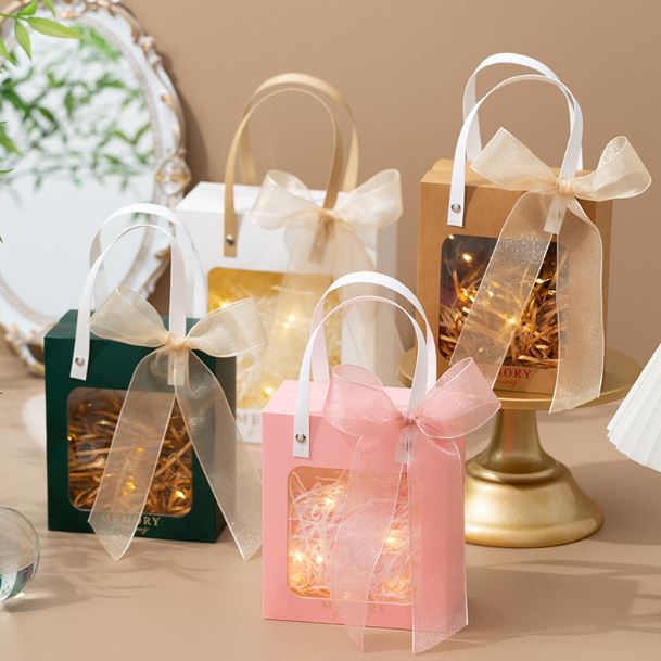Window Paper Bag Goodies Bag Bakery Bouquet Florist Beg Door Gift Bag ...