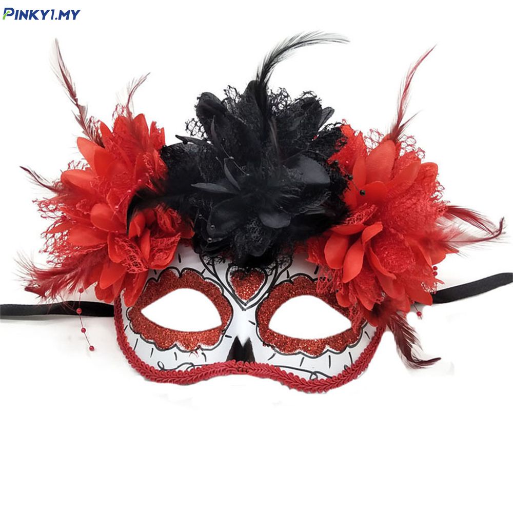 Mexican Day Of The Dead Masquerade Mask Halloween Flower Ghost Mask Cosplay Performance Carnival 