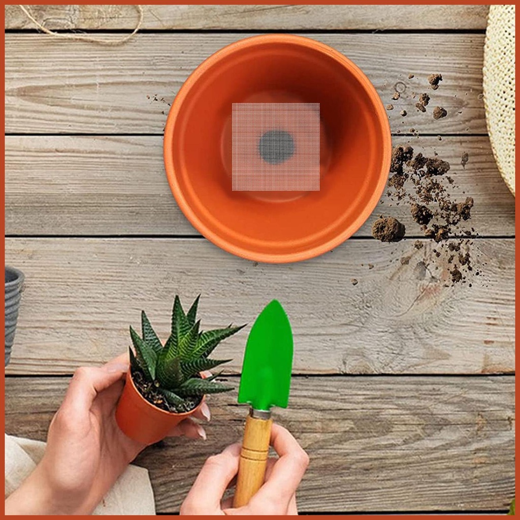 Bonsai Mesh Screen Potting Mat Hole Screens Drainage Mesh 20 PCS Flower