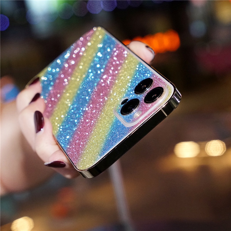 for iPhone 14 11 12 13 Pro Max Luxury Glitter Bling Colorful Phone ...