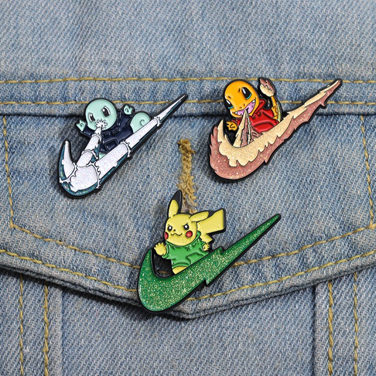 Creative Pok émon Series Brooch Cute Pikachu Squirtle and Charmander Metal  Badge Fashionable and Cool Pin Clothing Shoes, Accessories Jewelry Gifts