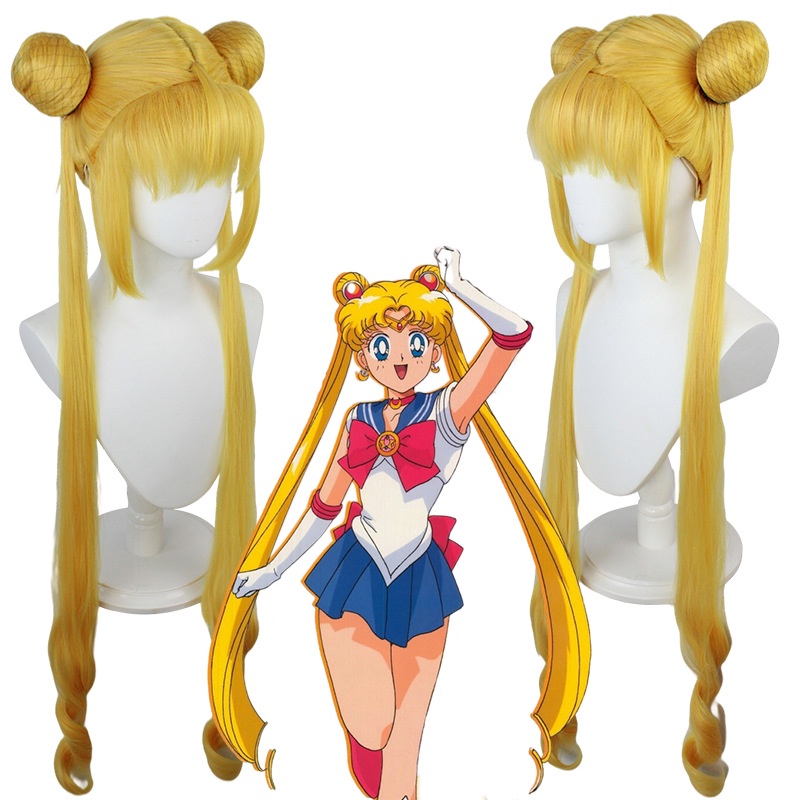 Sailor Moon Cos Tsukino Usagi Cosplay Anime Character Wigs Shopee Malaysia