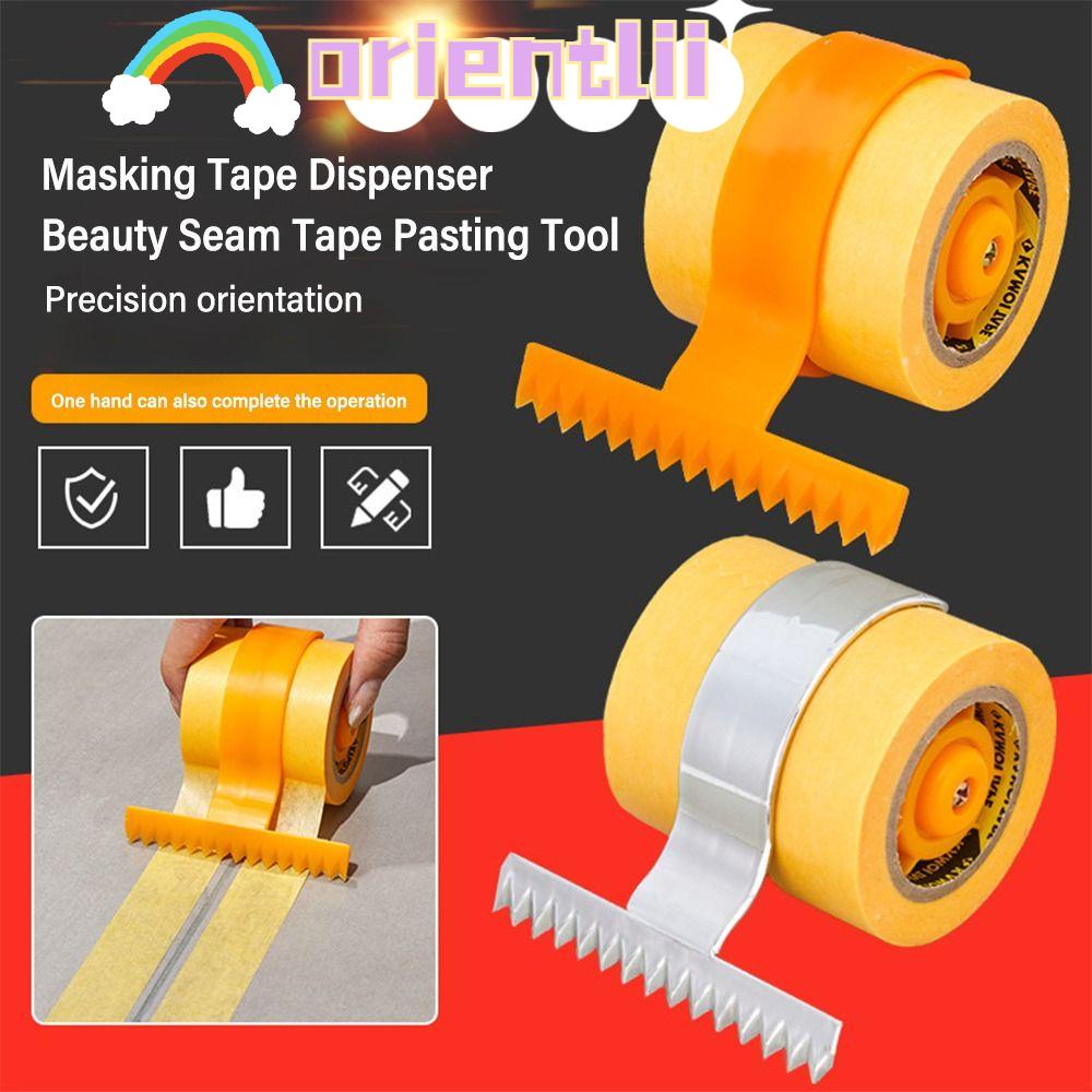 ORIENTLIIY Masking Tape Dispenser, DoubleRow Rolling Beauty Seam