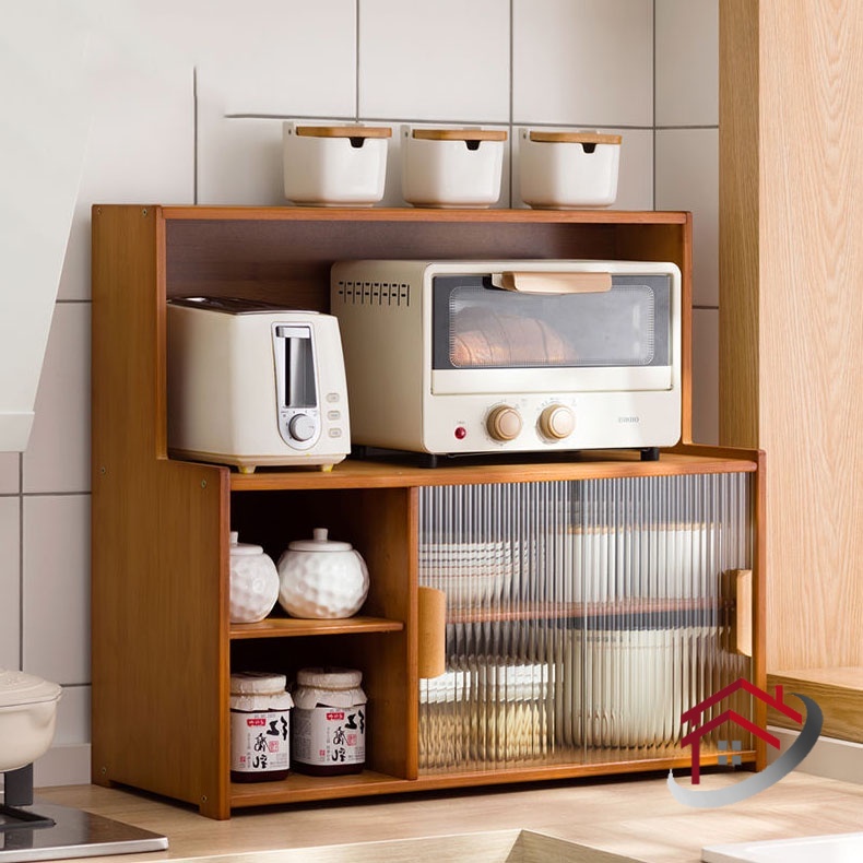 Brown Cup Storage Rack Kitchen Tabletop Storage Countertop