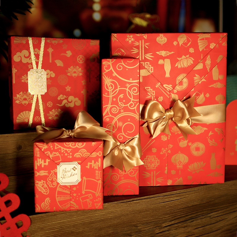 Gift Wrappers Chinese New Year Gift Packaging Paper DIY Wrapping Paper ...