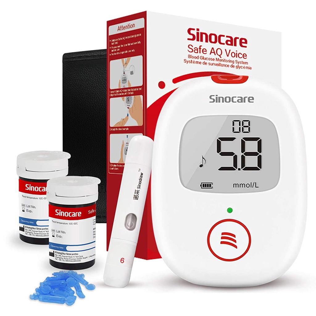 Safe AQ Blood Glucose Monitor Blood Sugar Meter Cek Gula Darah Kencing