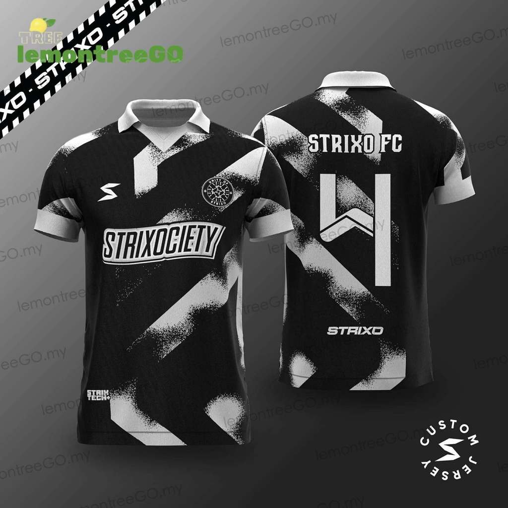 Polo Shirt Men Plus Size Baju Hitam Retro Collar Jersey Football Anime ...