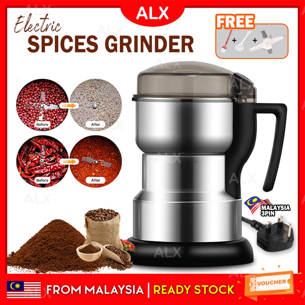 ALX Stainless Steel Grinder 400W Msia Plug Flour Powder Coffee Grinder ...