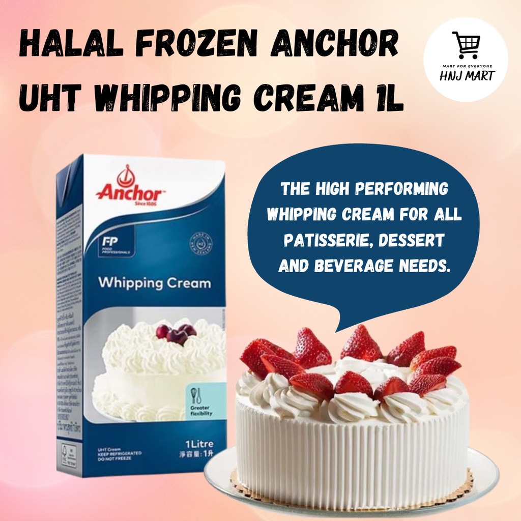 HALAL FROZEN ANCHOR UHT WHIPPING CREAM 1L CAKE CREAM Shopee Malaysia