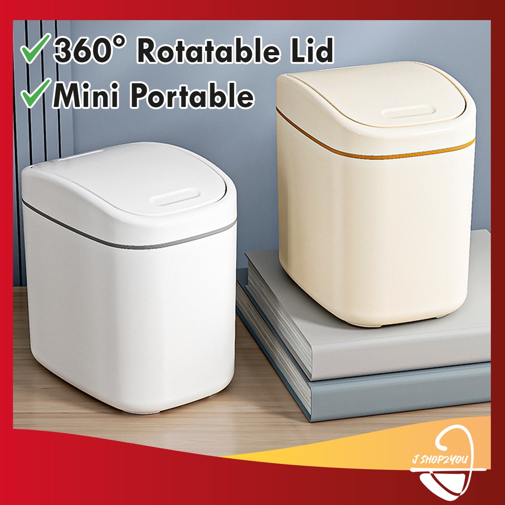 JSHOP2U - Mini Office Table Desktop Dustbin Rubbish Bin Trash Bin with ...