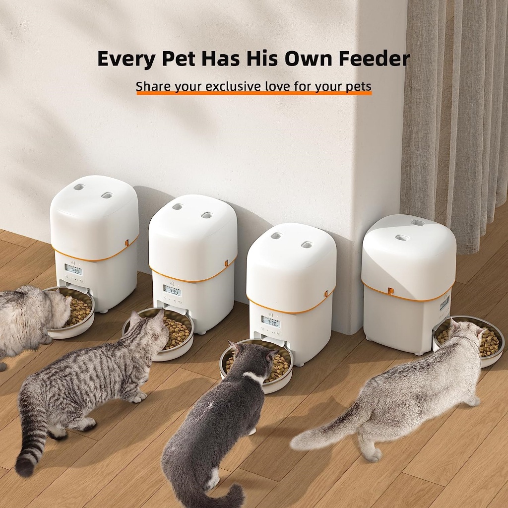 Automatic Cat Feeder With Camera Video Cat Food Dispenser Pet